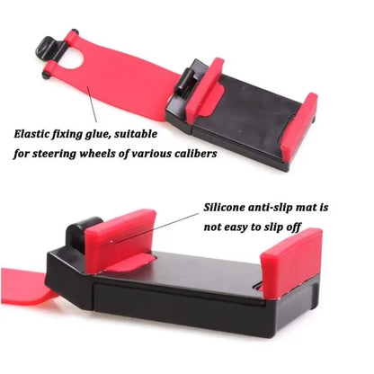 1 Pc Universal Car Steering Wheel Mobile Phone Holder Mount Buckle Socket Holder for Iphone Xiaomi Samsung GPS Stands